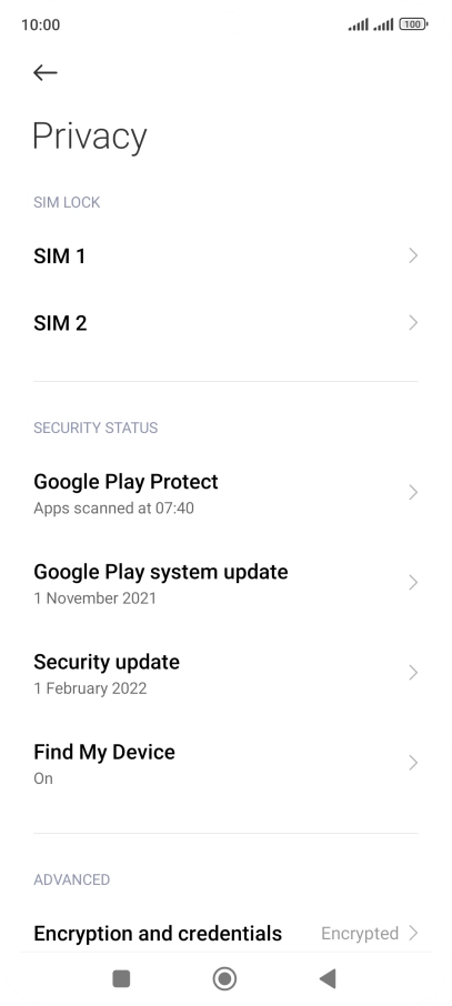 Press the required SIM.