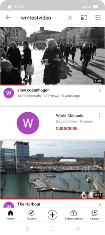 Press the required video clip.