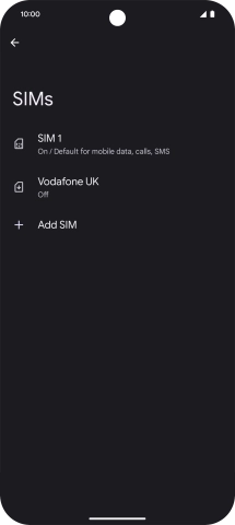Press the required eSIM. Press the required eSIM.