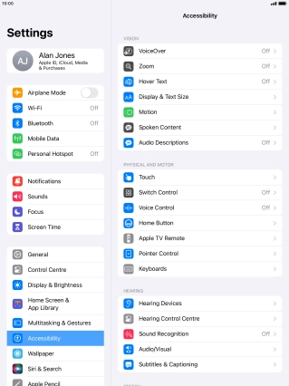 Press Display & Text Size.