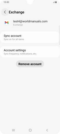 Press Remove account.