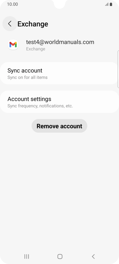 Press Remove account.