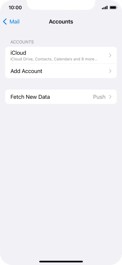 Press Add Account. Press Add Account.