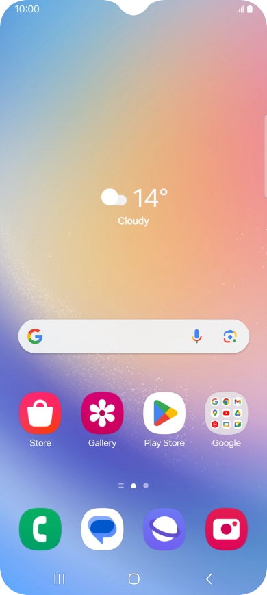 Slide two fingers downwards starting from the top of the screen.