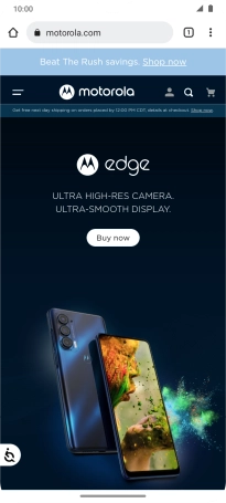 Press the menu icon.