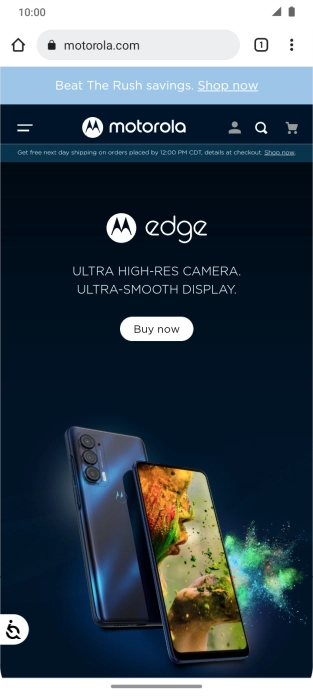 Press the menu icon.