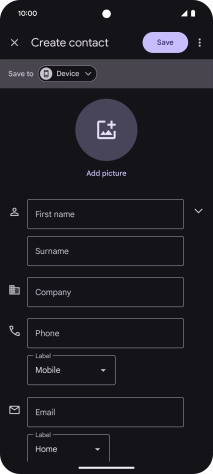 Press the address book drop down list.
