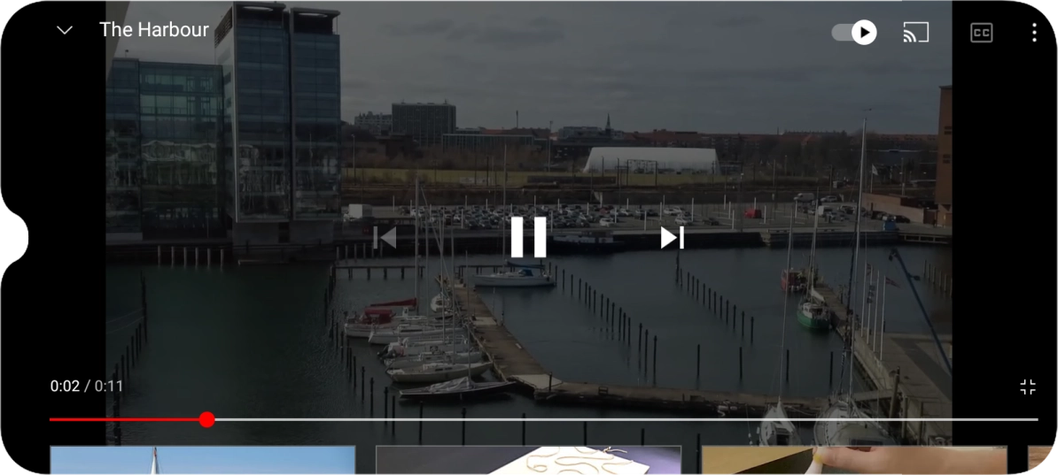 Slide your finger upwards on the screen.