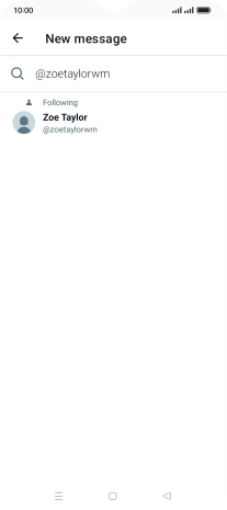 Key in the first letters of the recipient's name and press the required contact.