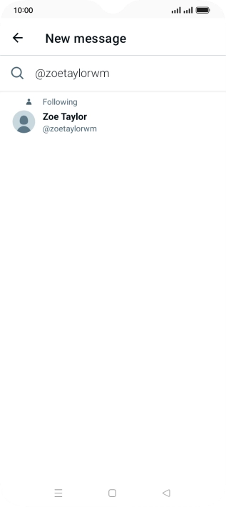 Key in the first letters of the recipient's name and press the required contact.