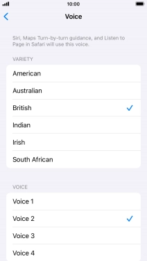 Press the required accent.
