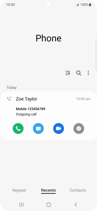 Press the info icon. Press the info icon.