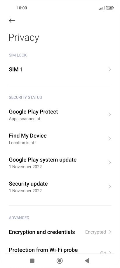 Press the name of the SIM. Press the name of the SIM.