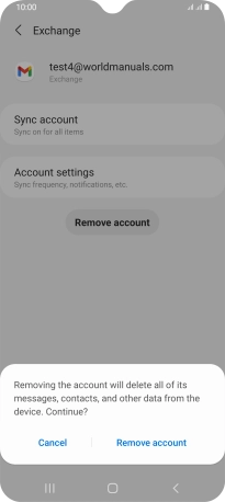 Press Remove account. Press Remove account.
