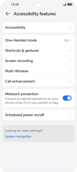 Press Accessibility.
