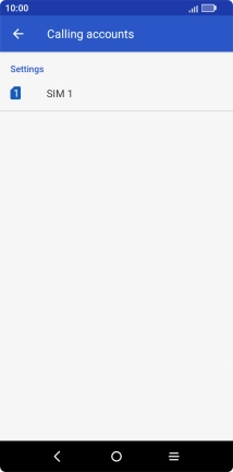 Press the name of the SIM. Press the name of the SIM.