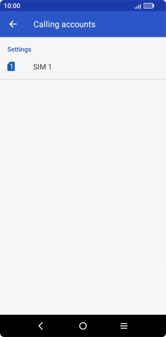 Press the name of the SIM. Press the name of the SIM.