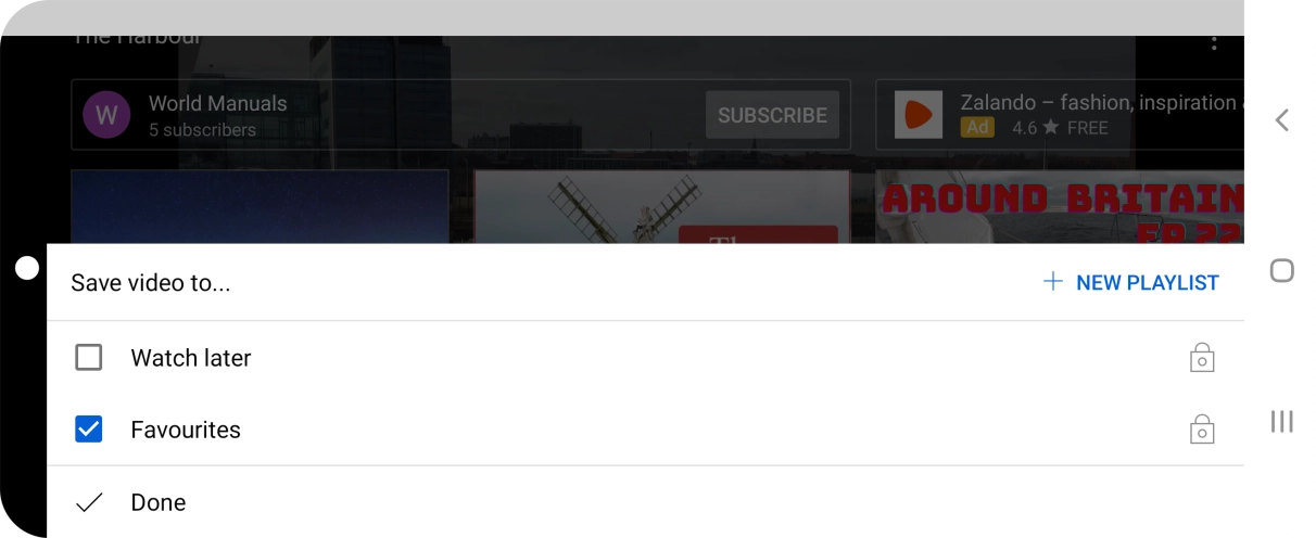 Press the required playlist.