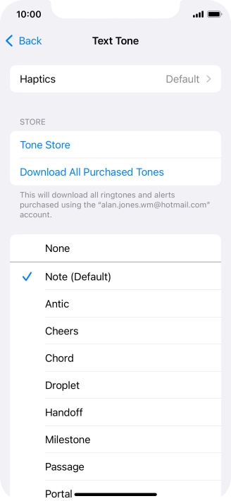 Press the required message tones to hear them.