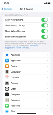 Press the required app.