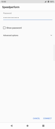 Key in the password for the Wi-Fi network and press CONNECT. Key in the password for the Wi-Fi network and press CONNECT.