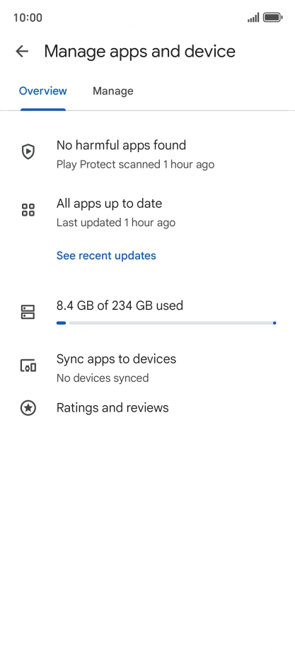 Press Manage. Press Manage.