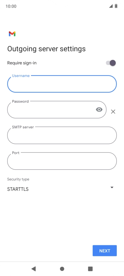 Press the field below 