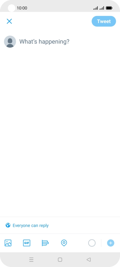 Press the text input field.