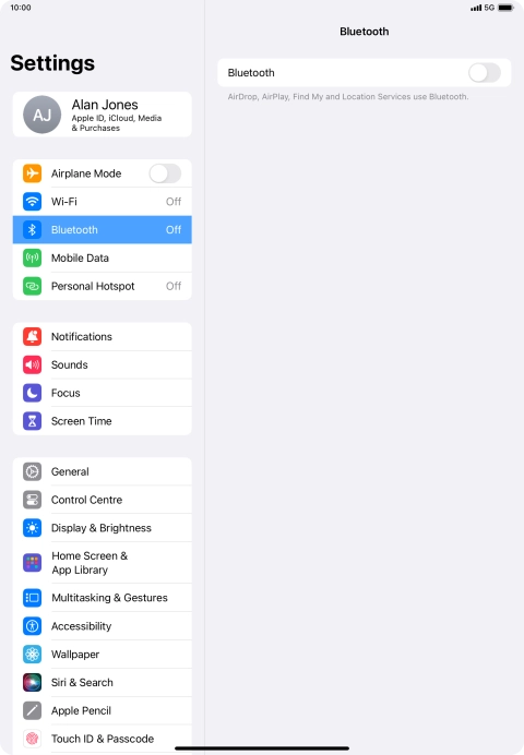 Press the indicator next to 