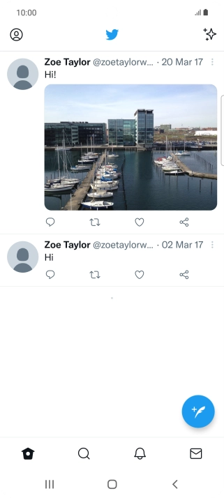 Press the new tweet icon.