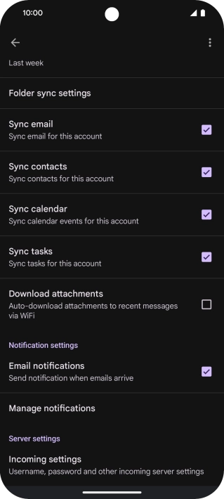 Press the field next to 