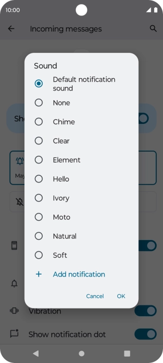 Press the required message tones to hear them. Press the required message tones to hear them.