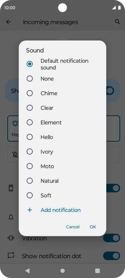 Press the required message tones to hear them. Press the required message tones to hear them.