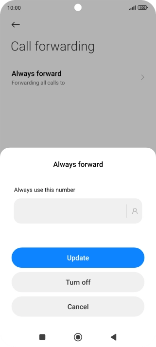 Press Turn off.