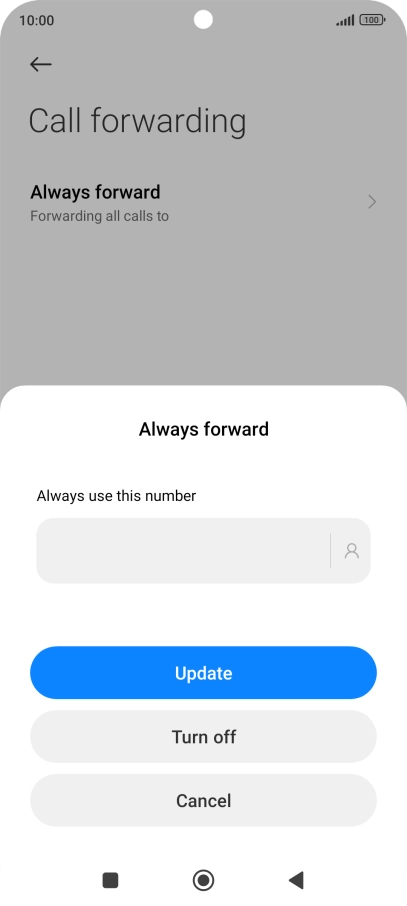 Press Turn off.