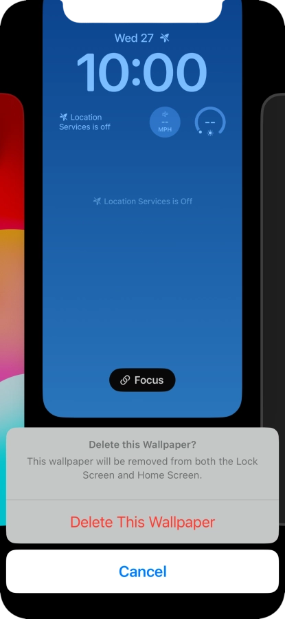 Press Delete This Wallpaper.