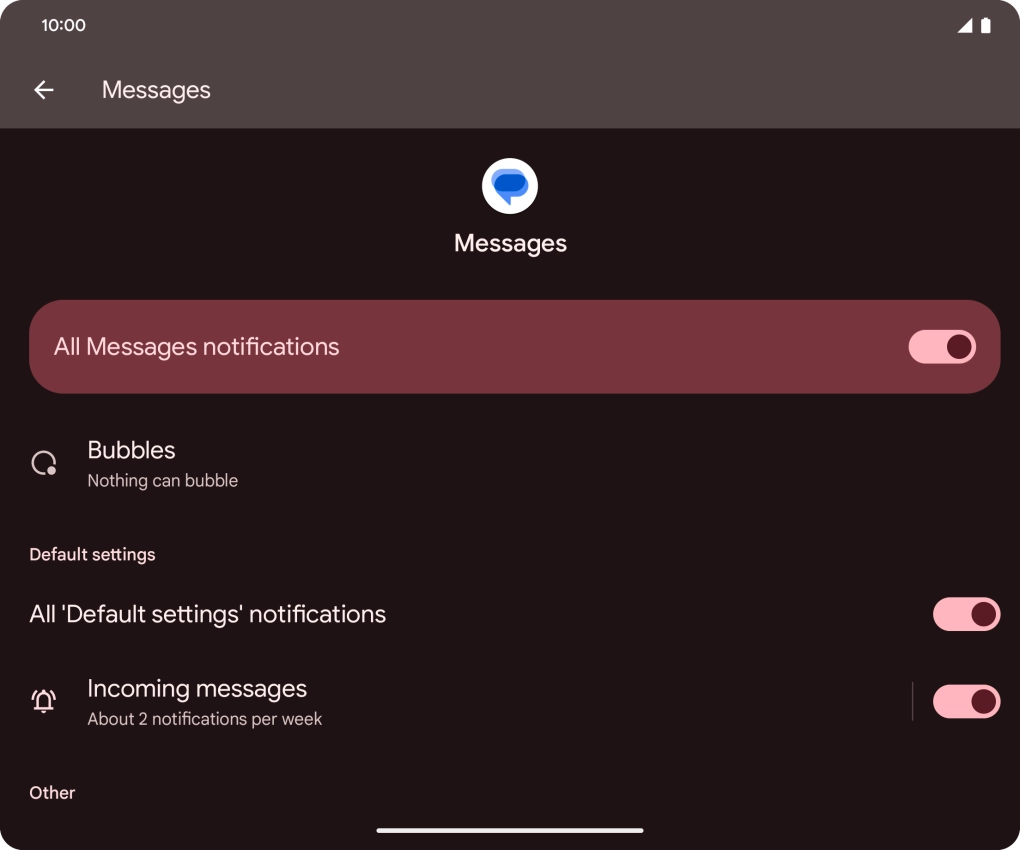 Press the indicator next to 
