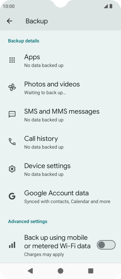 Press the indicator next to 