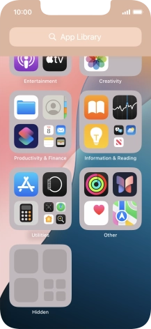 The app is now placed in the Hidden folder in the App Library.