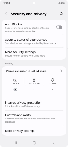 Press More security settings.
