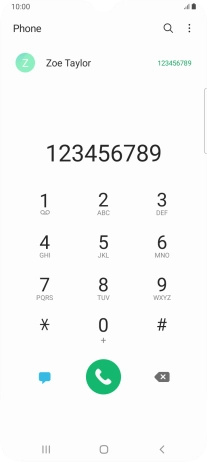 Key in the required number and press the call icon.