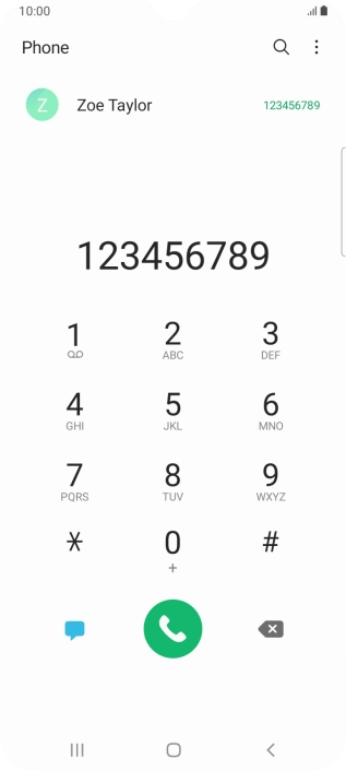 Key in the required number and press the call icon.