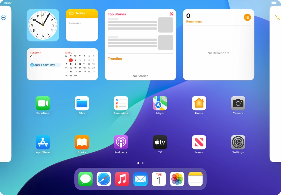 Press the required app.