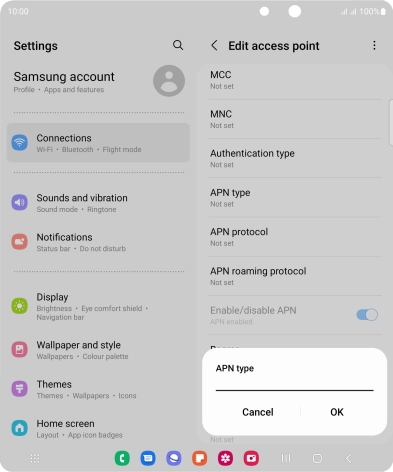 Key in mms and press OK.