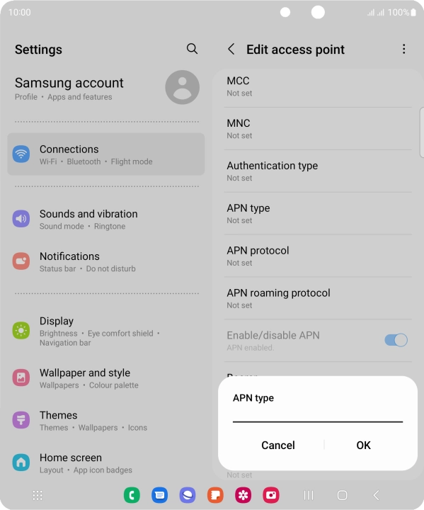 Key in mms and press OK.