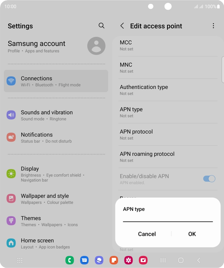 Key in mms and press OK.