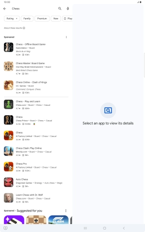 Press the required app.