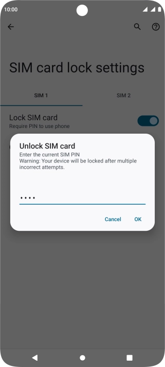 Key in your PIN and press OK. Key in your PIN and press OK.