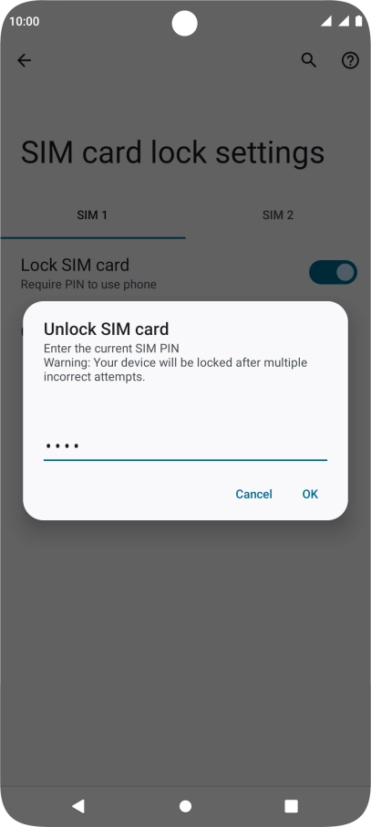 Key in your PIN and press OK. Key in your PIN and press OK.