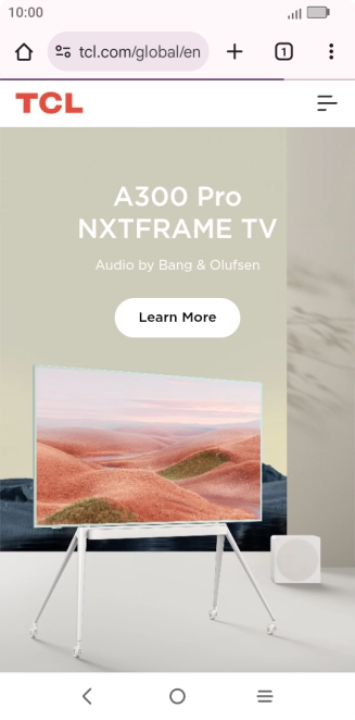 Press the menu icon.